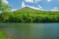 View of Abbott Lake and Sharp Top Mountain Royalty Free Stock Photo